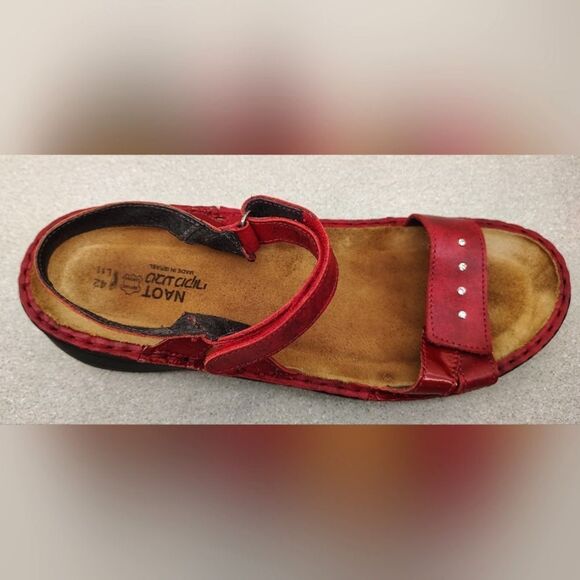 Naot Women's Red Strappy  Sandals Shoes Sz 42 - Picture 5 of 16